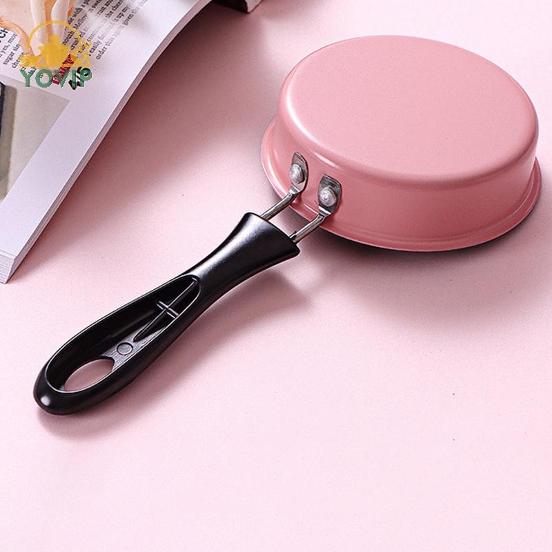 Chảo Chiên YOVIP Ngăn Inox Nồi Cảm Ứng Tròn Chiên Nhỏ Ăn Sáng Trứng Có Tay Cầm Dài Tiện Ích Nhà Bếp VN