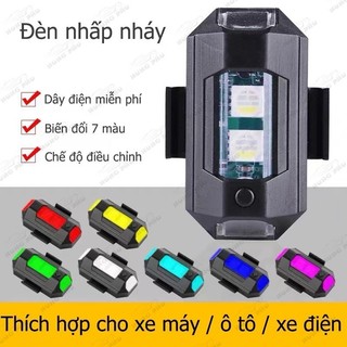 Đèn nháy xe đạp xe điện xe máy oto đèn diều LED cảnh báo nhấp nháy chớp 32 chế độ, đèn hậu xe đạp pin sạc USB siêu sáng