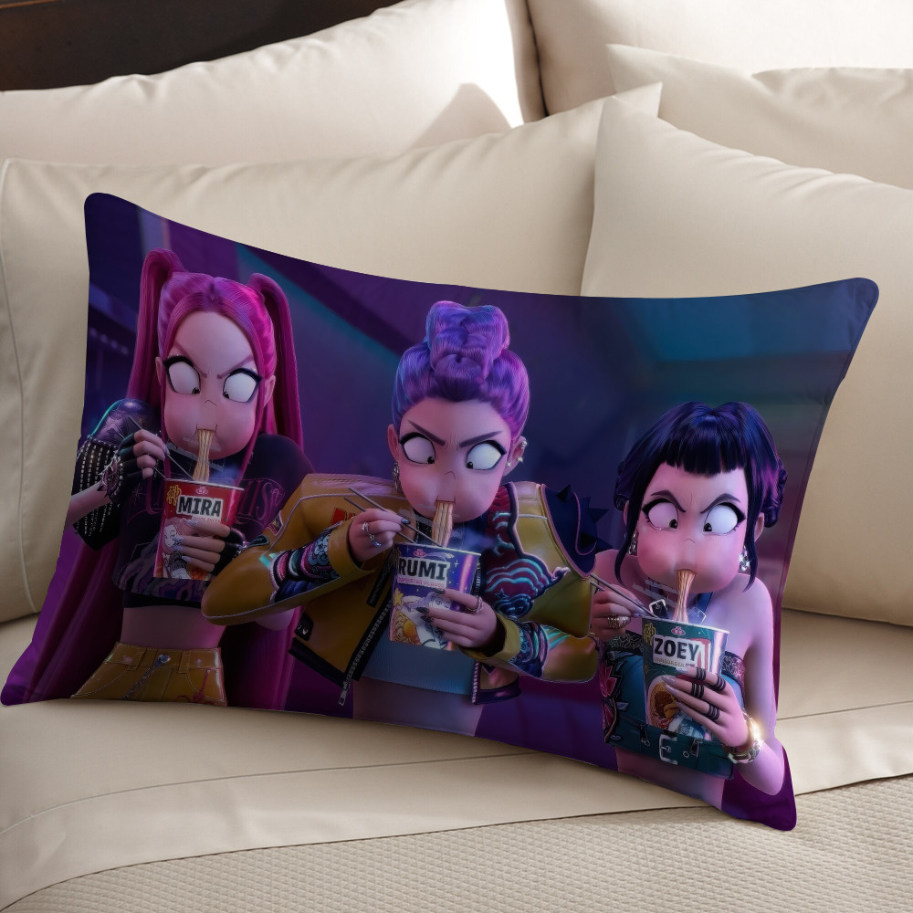 Vỏ gối hình chữ nhật KPop Demon Hunters Vỏ gối Polyester in một mặt (Không có lõi)