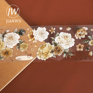 JIANWU 600cm Vintage Hoa Khói Phong Cảnh Chất Liệu Cắt Băng PET Sáng Tạo DIY Tạp Chí Sổ Lưu Niệm Văn Phòng Phẩm