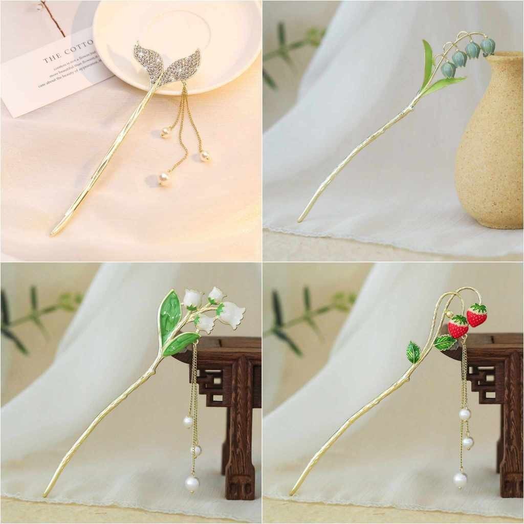 (1 cái)Tổng hợp các mẫu trâm cài tóc tua rua Phong cách Cổ Trang Trung Hoa, phụ kiện chụp ảnh cổ trang