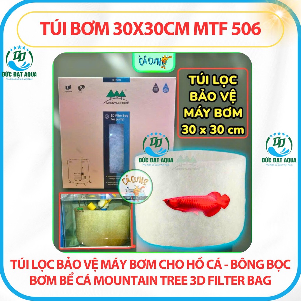 Túi lọc máy bơm cho hồ cá -Bông lọc bể cá MOUNTAIN TREE 3D FILTER BAG MTF306 3