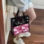 Túi xách bán trong suốt dành cho nữ Túi trang điểm in hình trái tim dễ thương Tote nhẹ có tay cầm