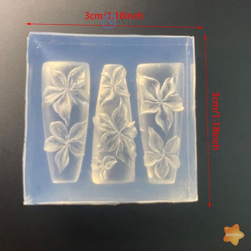 [KvJJL-t] Khuôn Làm Móng Tay Nghệ Thuật 3D Khắc Cong Hoa Lily Trong Suốt Móng Tay Nghệ Thuật Trang Trí DIY Mẫu Silicon Mới