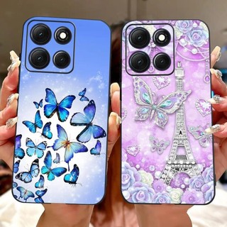 Dành Cho Motorola Moto G86 G56 5G / Motorola G66j G66y G86 Vỏ Điện Thoại Điện Thoại Sang Trọng Bướm In Hình Hoa Vỏ Mềm