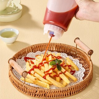 [Giao hàng nhanh] Chai bóp HAVENLYCO, Chai nước sốt ép dung tích lớn 360 / 700 / 1000ml, Chai đựng Salad bằng nhựa Dụng cụ nhà bếp