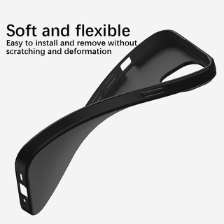 Ốp điện thoại Silicon Mềm Siêu Mỏng Mờ Cho iPhone 16 15 14 13 12 Mini 11 Pro XS Max X XR SE 3 7 8 6S 6 Plus Ốp điện thoại Màu Đen Chắc Chắn