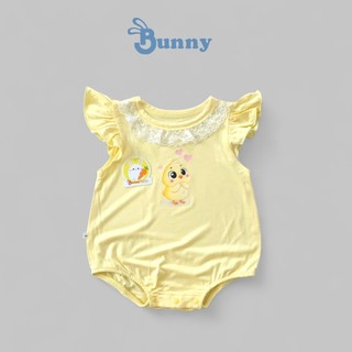 Body thun lạnh cổ ren Bunny chất thun Modal cao cấp cho bé gái 4-10kg
