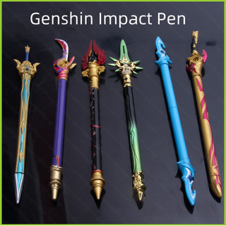 YT4 Genshin Tác Động Bút Văn Phòng Phẩm Bút Gel Đen 0.5 Mm Học Sinh Viết Giải Nén Anime Người Hâm Mộ Bộ Sưu Tập Quà Tặng