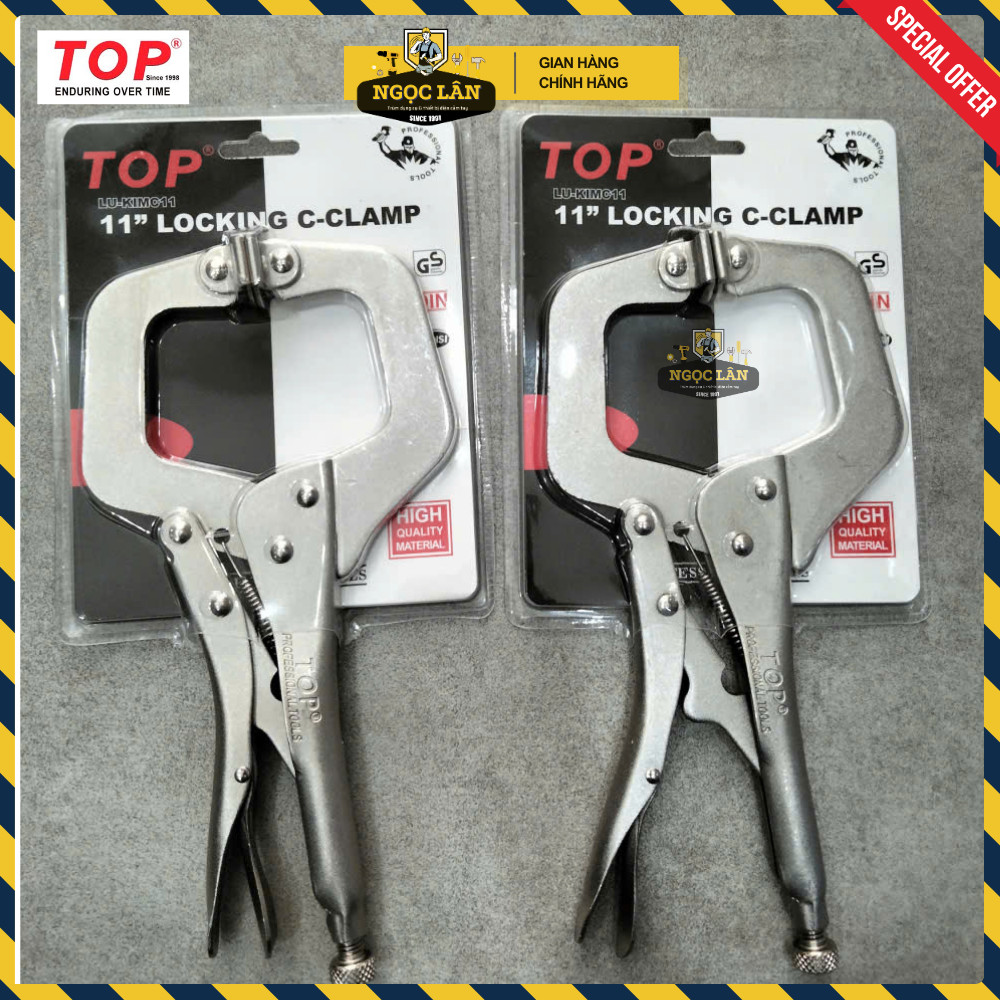 [Chính hãng TOP] Kìm bấm chữ C TOP 11 inch (275mm) kẹp cố định bề mặt, kẹp kim loại cao cấp