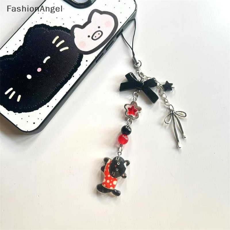 FashionAngel Dễ Thương Thỏ Ngọt Nơ Đính Hạt Điện Thoại Dây Đeo Móc Khóa Mặt Dây Chuyền Chống Mất Dây Xích Điện Thoại Túi Đồ Trang Trí Điện Thoại Nữ Tính Quyến Rũ Quà Tặng VN
