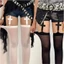 Tất Nhung Co Giãn trên Đầu Gối cho Cosplay và Lễ Hội Âm Nhạc - Phong Cách Gothic & Punk, Anti-Slip Design (2 Màu)