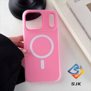 Ốp Lưng Silicon Acrylic Từ Tính Matte Soft Feel Cho iPhone 17 Pro Max 11 12 13 14 15 16 Pro Max 17Air 14 / 15 / 16Plus Vỏ Bảo Vệ Chống Sốc
