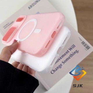 Ốp Lưng Silicon Acrylic Từ Tính Matte Soft Feel Cho iPhone 17 Pro Max 11 12 13 14 15 16 Pro Max 17Air 14 / 15 / 16Plus Vỏ Bảo Vệ Chống Sốc