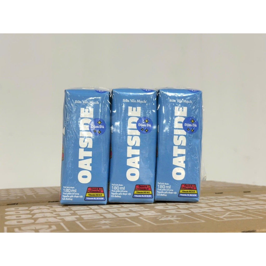 Sữa Yến Mạch Có Đường Oatside Deluxe Mini Lốc 3 Hộp 180ml, Thơm Ngon Đậm Vị Bổ Sung Dinh Dưỡng