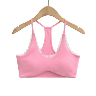 Phong Cách Mới Ren Gợi Cảm Viền Với Miếng Lót Ngực Áo Vest Nữ Ngắn