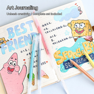 9 Chiếc Morandi Màu Sổ Tay Bộ Bút Kawaii Dung Tích Lớn Sinh Viên Bút Đánh Dấu Full Kim Ống Văn Phòng Phẩm