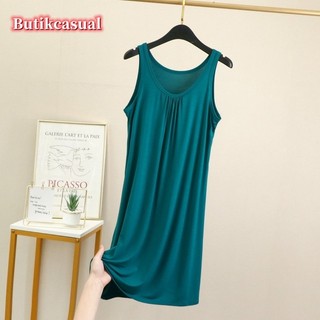Phụ Nữ Modal Cotton Váy Rời Phòng Chờ Mặc Không Tay Váy Mùa Hè Thường Ngày Đồ Ngủ Váy Nữ
