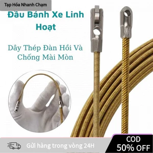 【COD】Dây Mồi Luồn Điện Cáp Lụa 4ly – Đầu Bánh Xe, Bi Tròn – Hợp Kim Chống Gỉ – Kéo Dây Trong Ống Ghen Dài 5m 10m 15m