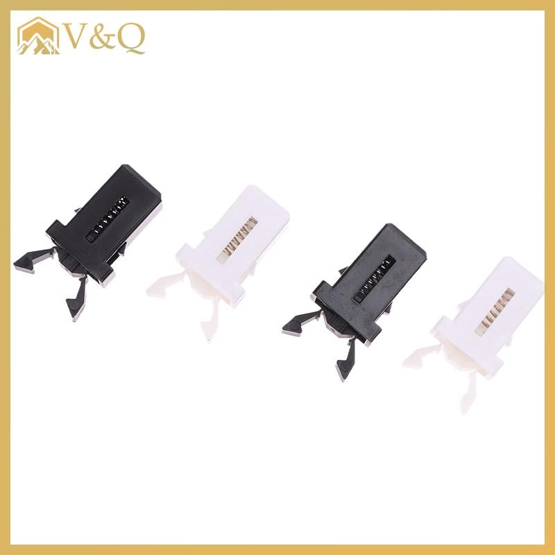 Littleloves1 10 Chiếc Thùng Rác Có Thể Nhựa Khóa Tự Khóa Thay Thế Bắt Tương Thích Nắp Cảm Ứng Bin Chốt Đen Trắng Sửa Chữa Kẹp EN