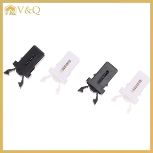Littleloves1 10 Chiếc Thùng Rác Có Thể Nhựa Khóa Tự Khóa Thay Thế Bắt Tương Thích Nắp Cảm Ứng Bin Chốt Đen Trắng Sửa Chữa Kẹp EN