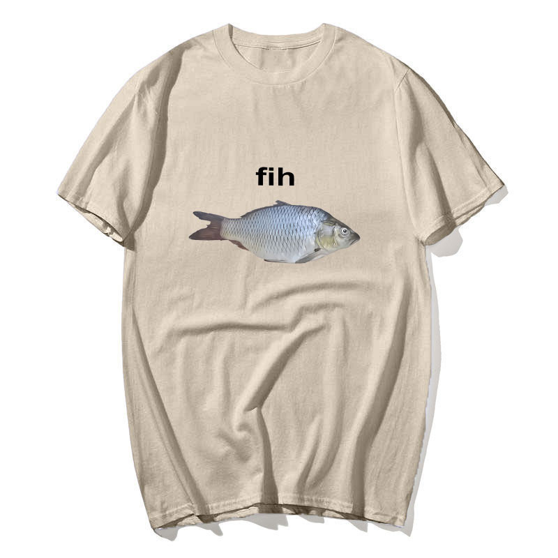 Fih Cá Nhí Nhảnh - Áo Thun Cotton Nam Nữ, Size Lớn, Thời Trang Hàng Ngày