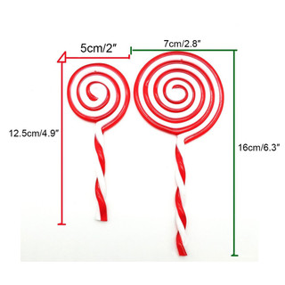 Bộ 5 Đồ Trang Trí Giáng Sinh Sáng Tạo Kẹo Đỏ Trắng Kẹo Nhựa Lollipop Treo Đồ Trang Trí Lễ Hội Phụ Kiện Theo Chủ Đề Kẹo