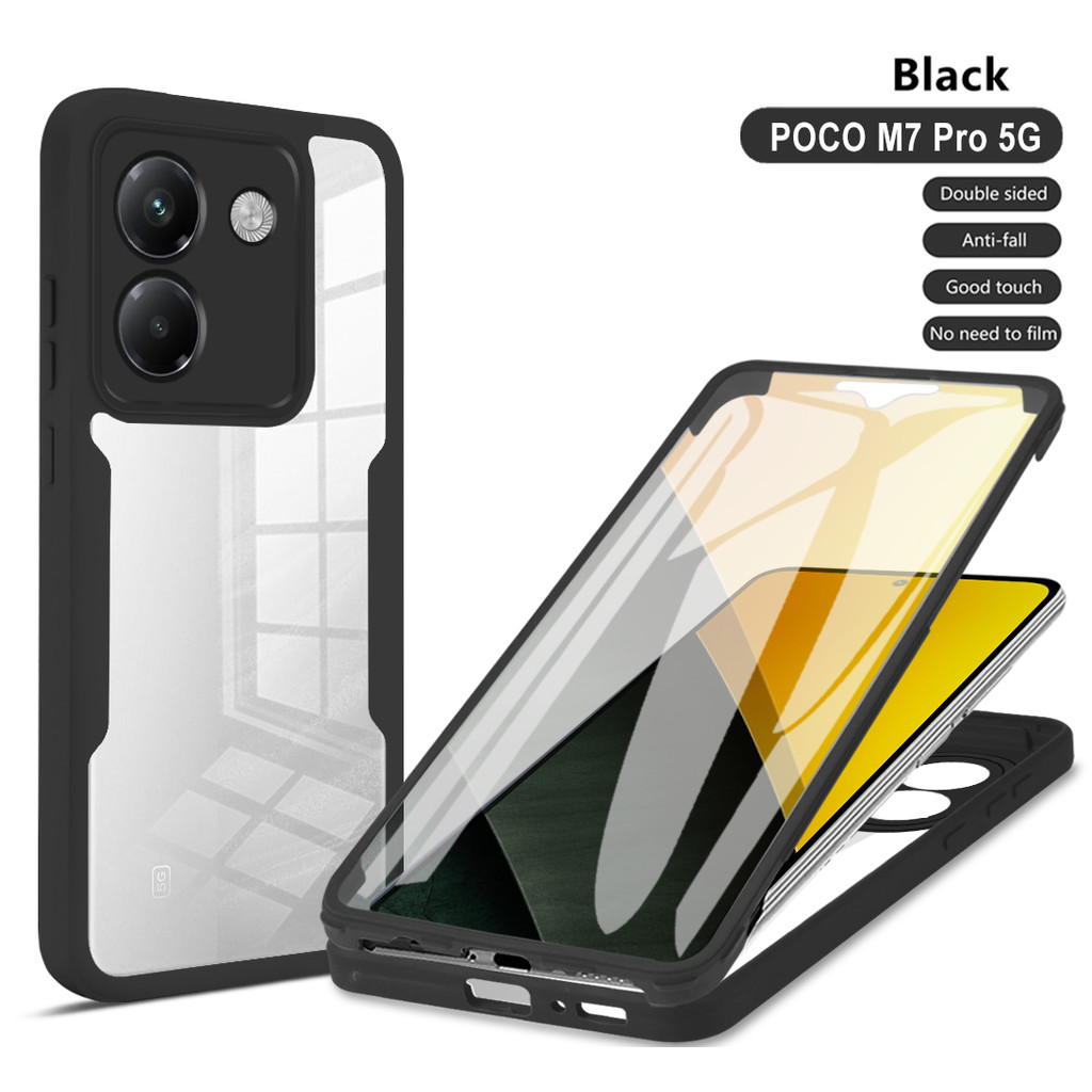 Ốp Điện Thoại Mềm YBD Cho Xiaomi POCO M7 Pro POCO X7 Pro Redmi 15 Vỏ Phim Tích Hợp Hai Mặt Trọn Gói Chống Rơi