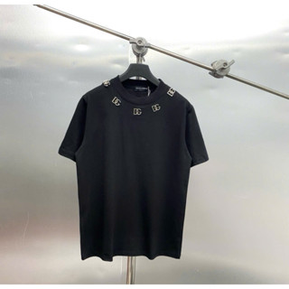 Áo Thun Gắn Tag Cổ DC .Double - Six.. Áo Phông Cotton Dày Dặn Dáng Rộng