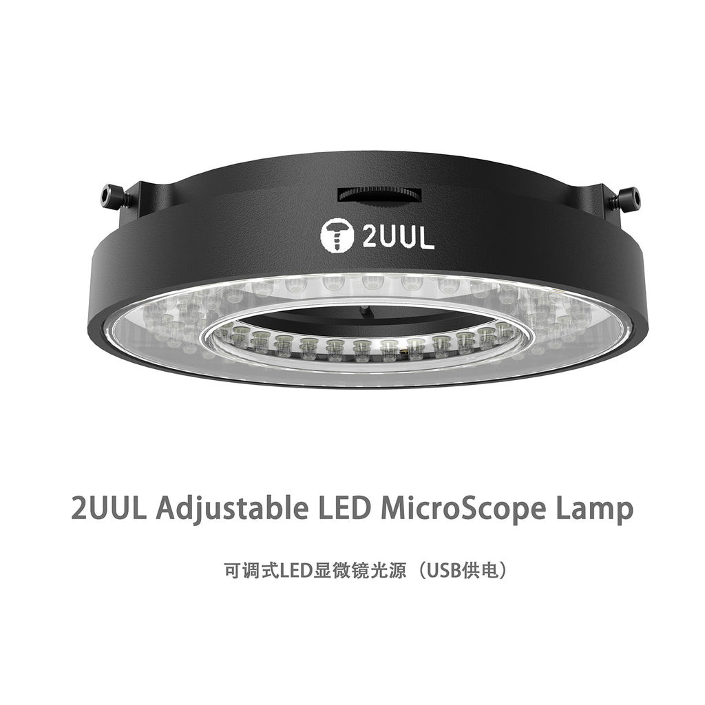 2uul MS98 Đèn LED MicroScope Có Thể Điều Chỉnh Đèn Vòng Đen Chiếu Sáng Để Bảo Trì Điện Thoại USB Độ Sáng Sửa Chữa Đèn Dụng Cụ