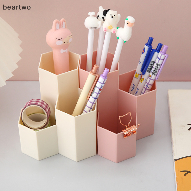 < Beartwo > 3 Lưới Mỹ Phẩm Bàn Chải Trang Điểm Hộp Bảo Quản Bàn Sắp Xếp Hộp Dụng Cụ Trang Điểm Đẹp