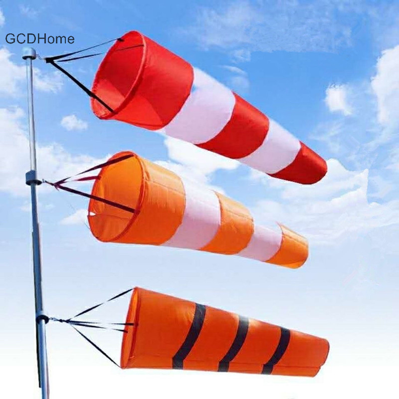 Gcdhome 80cm Windsock Gió Ngoài Trời Đo Định Hướng Thời Tiết Vane Đai Phản Quang HOT