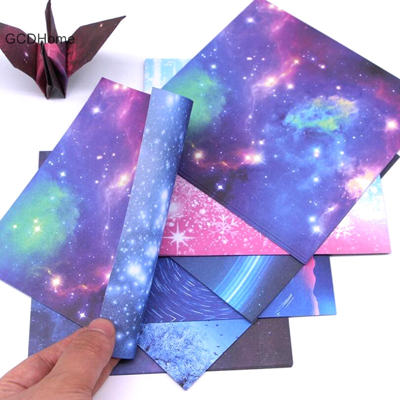 Gcdhome 60 / 65 Chiếc Ngôi Sao Không Gian Origami Hoa Hai Mặt Giấy Gấp DIY Giấy Thủ Công HOT