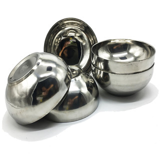 BỘ 10 CHÉN INOX CÁCH NHIỆT TRƠN 11cm - BỘ 10 CHÉN ĂN CƠM