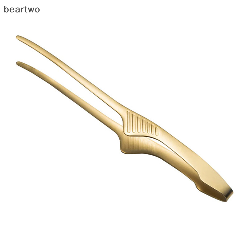 < Beartwo > Kẹp Thực Phẩm BBQ Kẹp Thịt Nướng Thép Không Gỉ Nhà Bếp Thực Phẩm Kẹp Thịt Chống Trơn Trượt Chống Dính Bít Tết Kẹp Dụng Cụ Nấu Ăn Nướng Nướng Đẹp