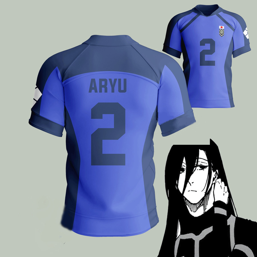 Jersey Anime Cosplay Blue Lock Team Eleven Chigiri Hyoma xu hướng Áo thun ngắn tay in 3D