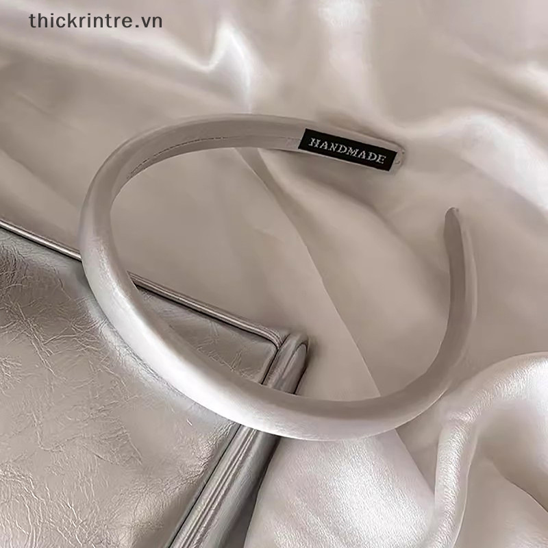Thi Vintage Màu Kem Chắc Chắn Băng Đô Quấn Tóc Sa Lụa Mũ Dành Cho Nữ Bé Gái Thời Trang Tóc Vòng Phụ Kiện Tóc VN