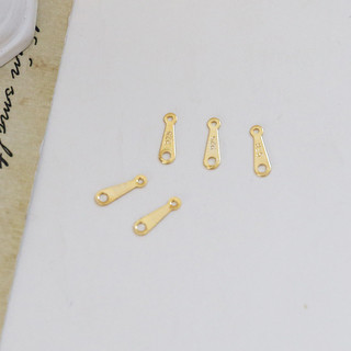 Túi đồng vàng hai lỗ 18 K14 k giữ màu giọt nước phối mảnh tự làm vòng tay thủ công vòng cổ chất liệu hoàn thiện phụ kiện trang sức