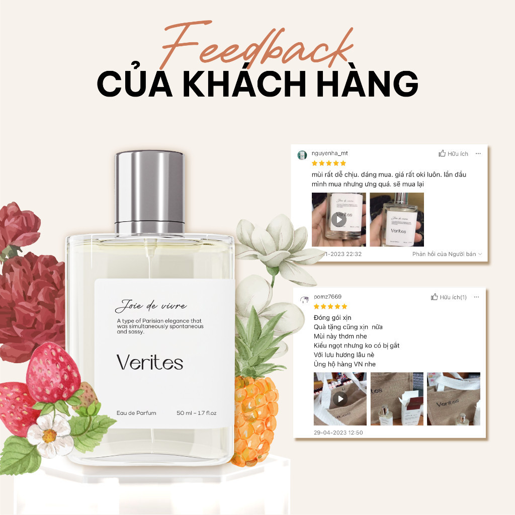 Ảnh Nước hoa Nữ VERITES Joie De Vivre Thanh lịch, Trang nhã, Tinh tế 50ml 2