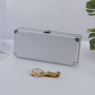 Hộp trưng bày đồng hồ GLKWC hợp kim nhôm đen 6 ngăn, bảo quản đồng hồ & trang sức sang trọng