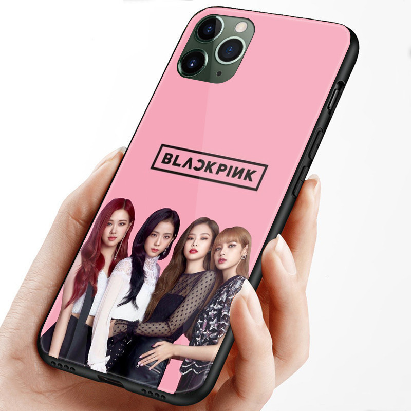 Ốp Điện Thoại Kính Cường Lực BLACKPINK Kpop Cho IPhone 15 14 13 12 11 Pro XS Max Plus Mini X XR 8 7 6s SE2 / 3