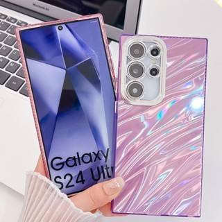 Ốp Điện Thoại Lỗ Chính Xác Mạ Điện Samsung A55 A54 A35 A25 A15 S24 S23 Ultra Plus S24 FE Chống Trầy Xước Nước Và Họa Tiết Vỏ Acrylic Vỏ Chống Sốc