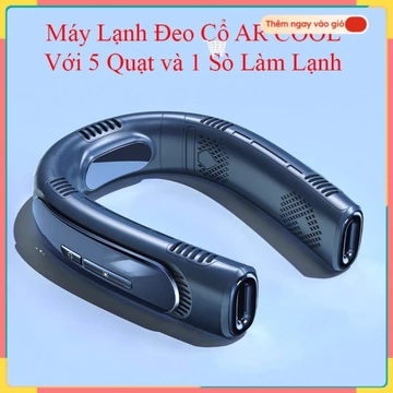 Máy Lạnh Đeo Cổ giải nhiệt tức thời AR COOLING 5 Quạt 1 Sò Lạnh Mini Air-conditioner ☘️Green Home☘️
