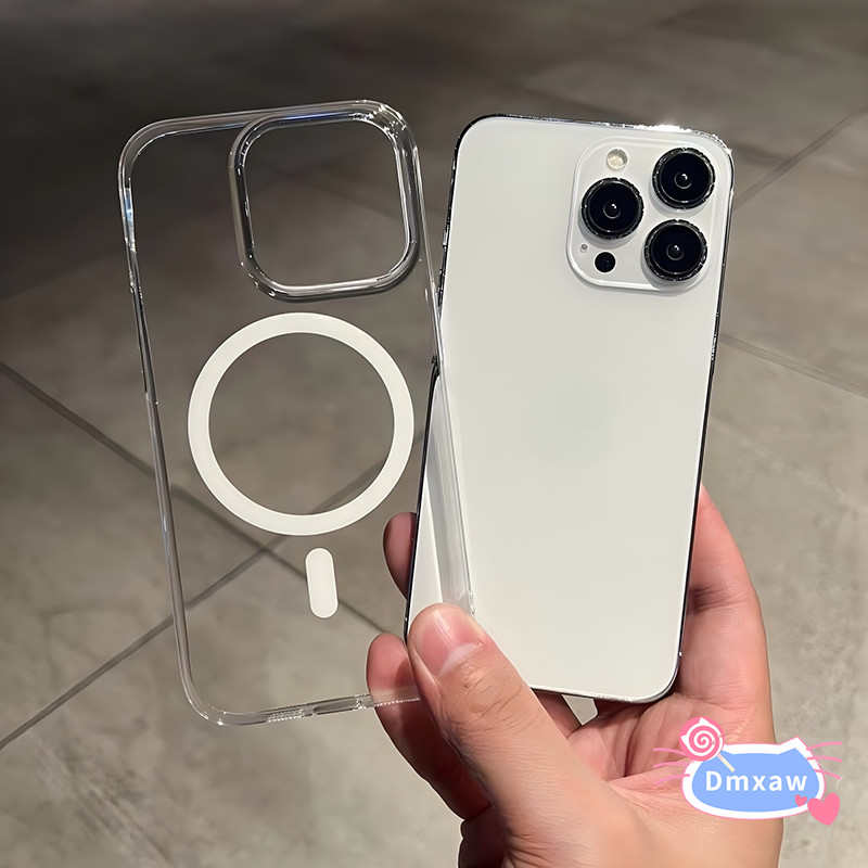 Ốp Điện Thoại Trong Suốt Sạc Từ Tính Cho Xiaomi Mi 11 11T 10 Pro Mi 11 10 10T Lite Mi 11 10 Ultra 10S 9 Civi 3 2 1S Mix 4 Poco F5 F4 F3 X4 GT X2 M2 Ốp Điện Thoại Trong Suốt Mềm Bao da
