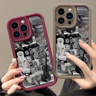 Ốp Điện Thoại + Dây Buộc Vintage Báo Nhà Hàng Nhãn Dành Cho Redmi K40 K20 K30 Pro Zoom K40 Gaming K30 Ultra K40S Redmi Note 8 Pro Dễ Thương Mắt Angie Bìa Mềm