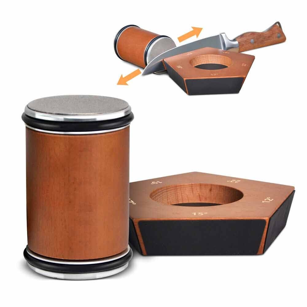 Rolling Knife Sharpener Magnetic Knife Holder Diamond Sharpening Stone Kit with 5 Degrees Angle Roller Kitchen Accessory