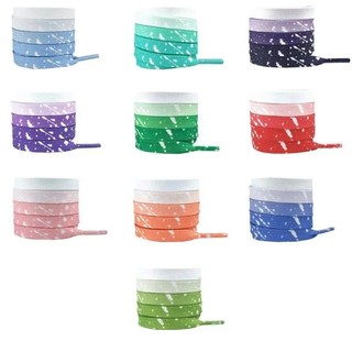 Dây giày thể thao in mực nhiều màu, dây buộc giày vải cho nữ, phù hợp giày bóng rổ