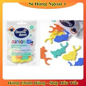 Tăm, Chỉ Nha Khoa Dontodent cho Trẻ Em 32 Cái - Hàng Đức