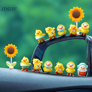 Jinhf 1 Bộ Hoạt Hình Nhựa Nhỏ Vịt Vàng Mô Hình Ô Tô Bảng Điều Khiển Trung Tâm Trang Trí Dễ Thương Đồ Trang Trí Ô Tô Nội Thất Ô Tô Bảng Điều Khiển Phụ Kiện HOT