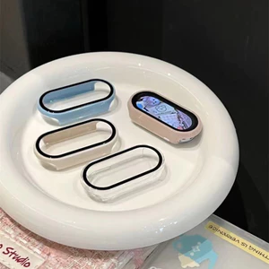 Bảo vệ màn hình 2in1 + Phim cho Xiaomi Mi Band 9 Dây đeo cổ tay thông minh Bảo hiểm toàn diện Vỏ PC Khung chống sốc cho ốp lưng Mi Band 9